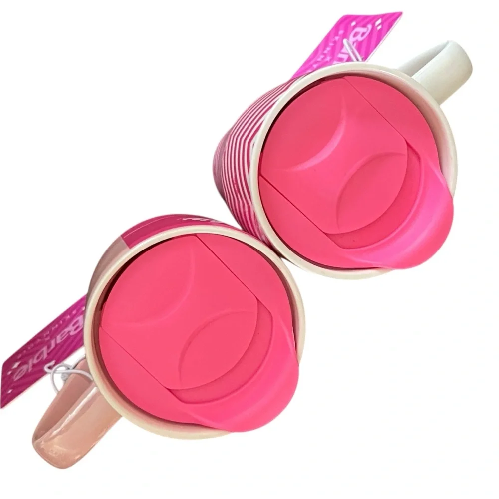 Barbie x Skinnydip Ceramic Travel Mug Set of 2 Limited Edition - Picture 7 of 11